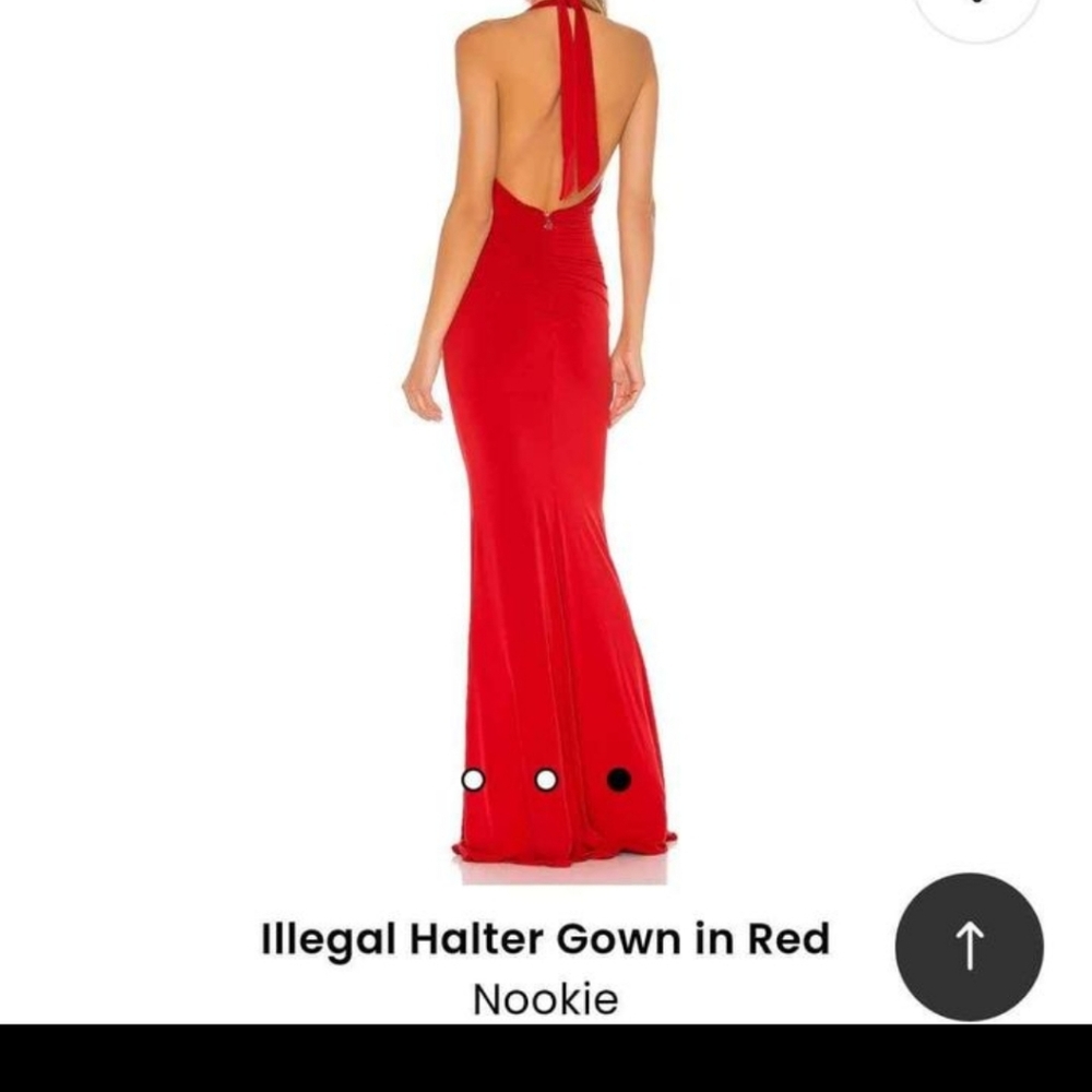 Revolve Illegal Halter Gown - Red szS